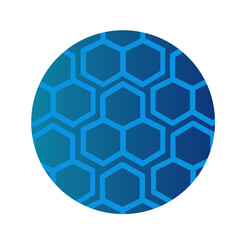 blue hexagon bee hive icon beehive png honeycomb shape vector silicon wafer symbol round solar panel molecule cells ai