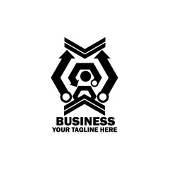 Fototapeta premium Abstract Initial Logo. Black color isolated on White Background. Business Branding Logos. Flat Vector Logo Design Template Element icon.