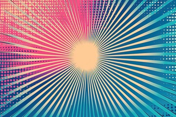 Obraz premium abstract blue rays background with halftone