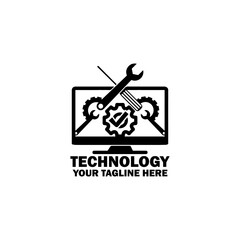 Abstract Initial Logo. Black color isolated on White Background. Technology Branding Logos. Flat Vector Logo Design Template Element icon.