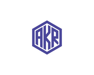 AKR logo design vector template