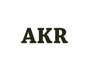 AKR logo design vector template