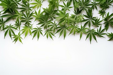 Beautiful cannabis quotes in printable format with a white background. Generative AI