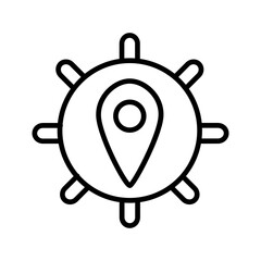 Location Settings Vector Icon
