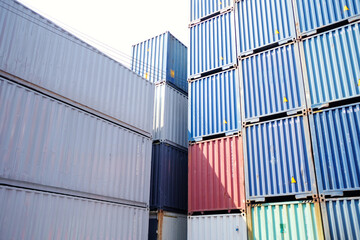 Fototapeta premium Container transport container warehouse.