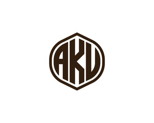 AKU logo design vector template