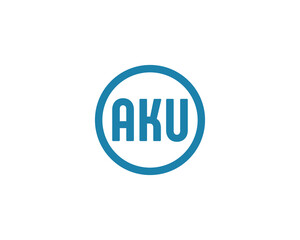 AKU logo design vector template