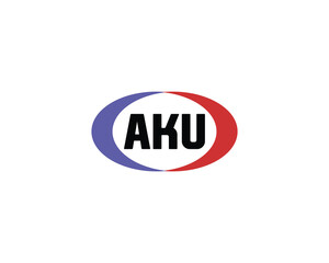 AKU logo design vector template