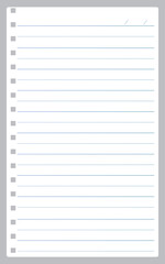 Seamless lined paper