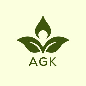 AGK Letter logo design template vector. AGK Business abstract connection vector logo. AGK icon circle logotype.
