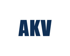 AKV logo design vector template