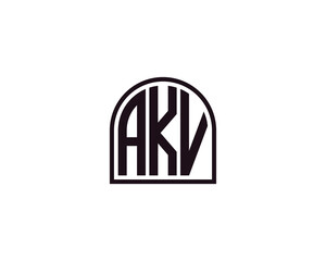 AKV logo design vector template