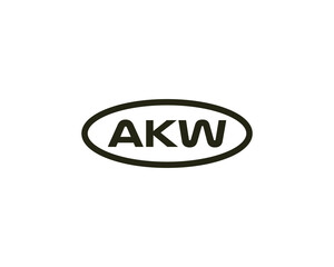 AKW logo design vector template