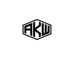 AKW logo design vector template