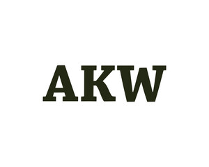 AKW logo design vector template