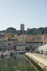 A harbour in the old town in Cannes, French Riviera	