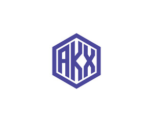 AKX logo design vector template