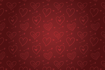 Naklejka na ściany i meble Heart pattern, Valentine's Day seamless pattern, Valentine's Day background.