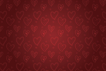Heart pattern, Valentine's Day seamless pattern, Valentine's Day background.
