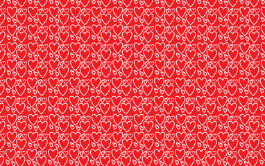 red background with heart, seamless pattern, abstract,, background for gift wrap, for wallpapers, social media, web, app,  uses.