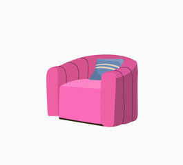 Art Deco style chair isolated. Vector flat style cartoon illustration