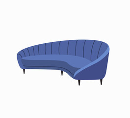 Art Deco sofa isolated. Vector flat style cartoon illustration