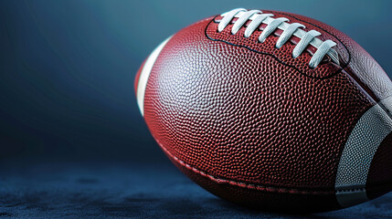 wallpaper banner of a American football concept, ball, symbol, with empty copy space