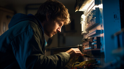 Fototapeta na wymiar The Role of a Network Technician in the Maintenance and Repair of Server Equipment