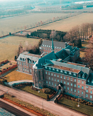 Aerial view of a monastery 