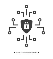Virtual private network concept. Flat illustration. White background.