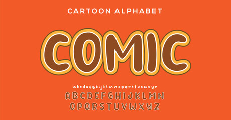 Editable text effect Comic 3d Cartoon template style premium vector