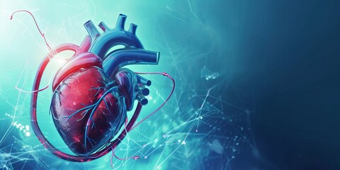 futuristic medical research or heart cardiology health care 