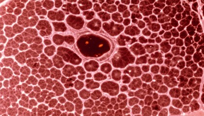 Obraz premium A red tissue with a black spot in the center