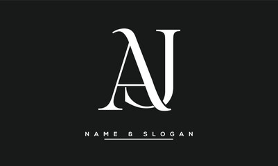 JA,  AJ,  J,  A  Abstract  Letters  Logo  Monogram