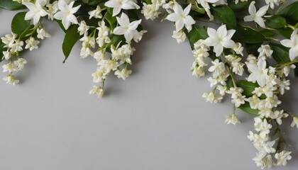 A bunch of white flowers on a white background