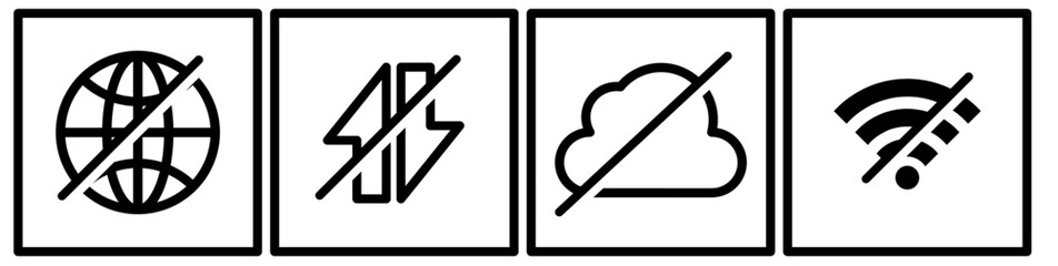 disconnect icon, offline icon, no internet connection icon