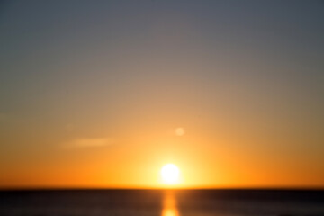 coastal scenery under the winter golden sunset.