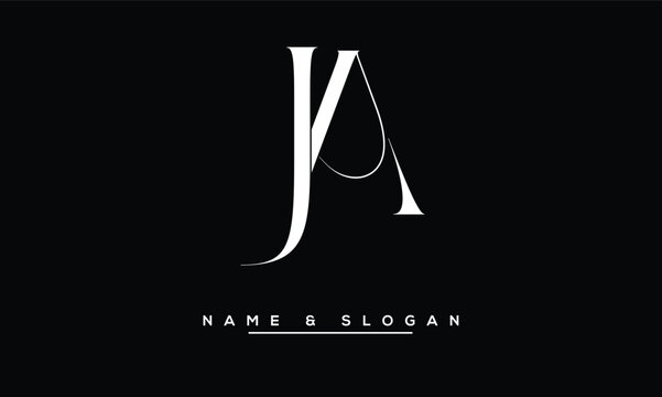 JA,  AJ,  J,  A  Abstract  Letters  Logo  Monogram