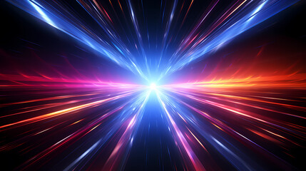 Naklejka premium Line glowing motion blur illustration light background, energy neon light, effect bright line glowing motion blur