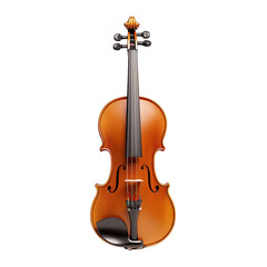 Fototapeta premium A Finely Crafted Violin Its Strings Prepared for a Beautiful Melody.. Isolated on a Transparent Background. Cutout PNG.