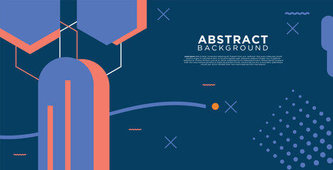 Fototapeta premium abstract colorful geometric background with geometric shapes and text area. vector illustration