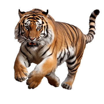 tiger jumps