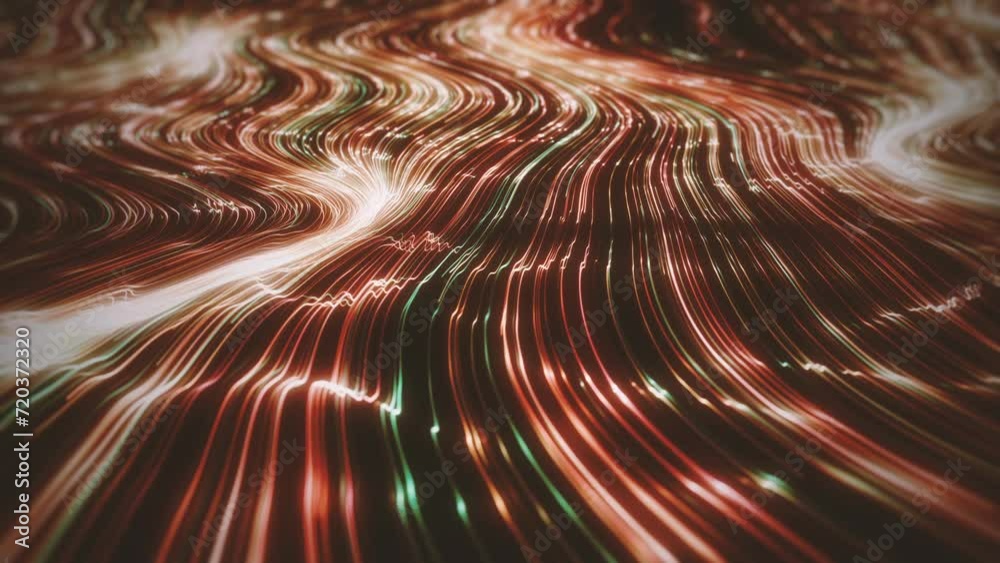 Poster abstract streaming lines background/ 4k animation of an abstract background of flowing ans streaming