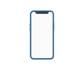3D Smartphone mockup screen. Mobile phone front view on transparent. Device UI UX mockup for presentation template. 3d illustration