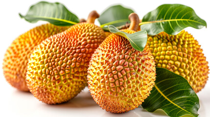 View of Delicious fresh Fruit Jackfruit on a white background
