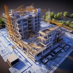 Construction Building, BIM, Building information management, Building renovation, construction progress, building planning, construction visualization, virtual design, generative ai	
