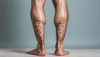 A man with hairy legs and feet