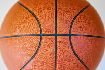 basketball ball close-up on a white background