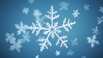 Snowflake background, snowflake border, winter holiday background, soft colors and dreamy atmosphere