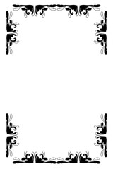 Calligraphic vintage ornament. ornate frame